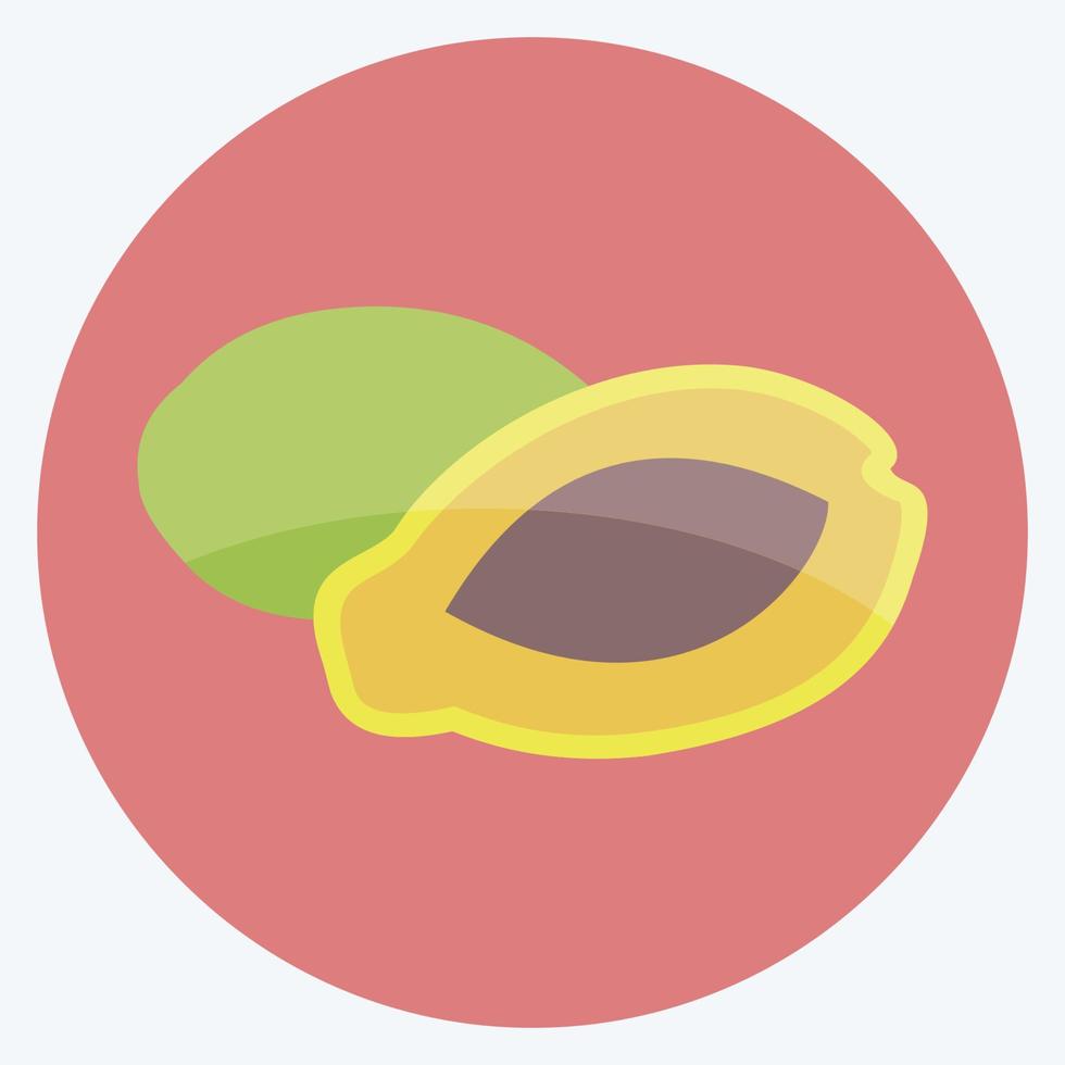 icône papaye. adapté au symbole des fruits et légumes. style plat. conception simple modifiable. vecteur de modèle de conception. illustration de symbole simple