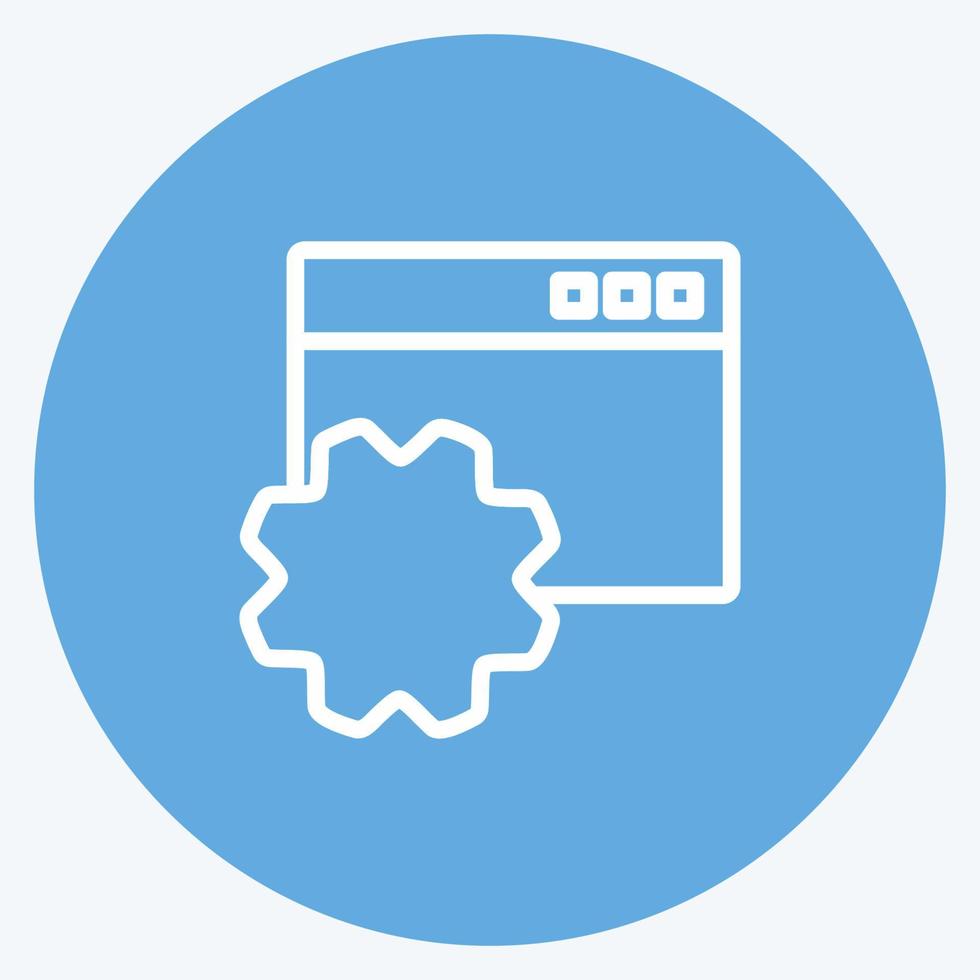 configurations du navigateur d'icônes. adapté au symbole de programmation. façon yeux bleus. conception simple modifiable. vecteur de modèle de conception. illustration de symbole simple