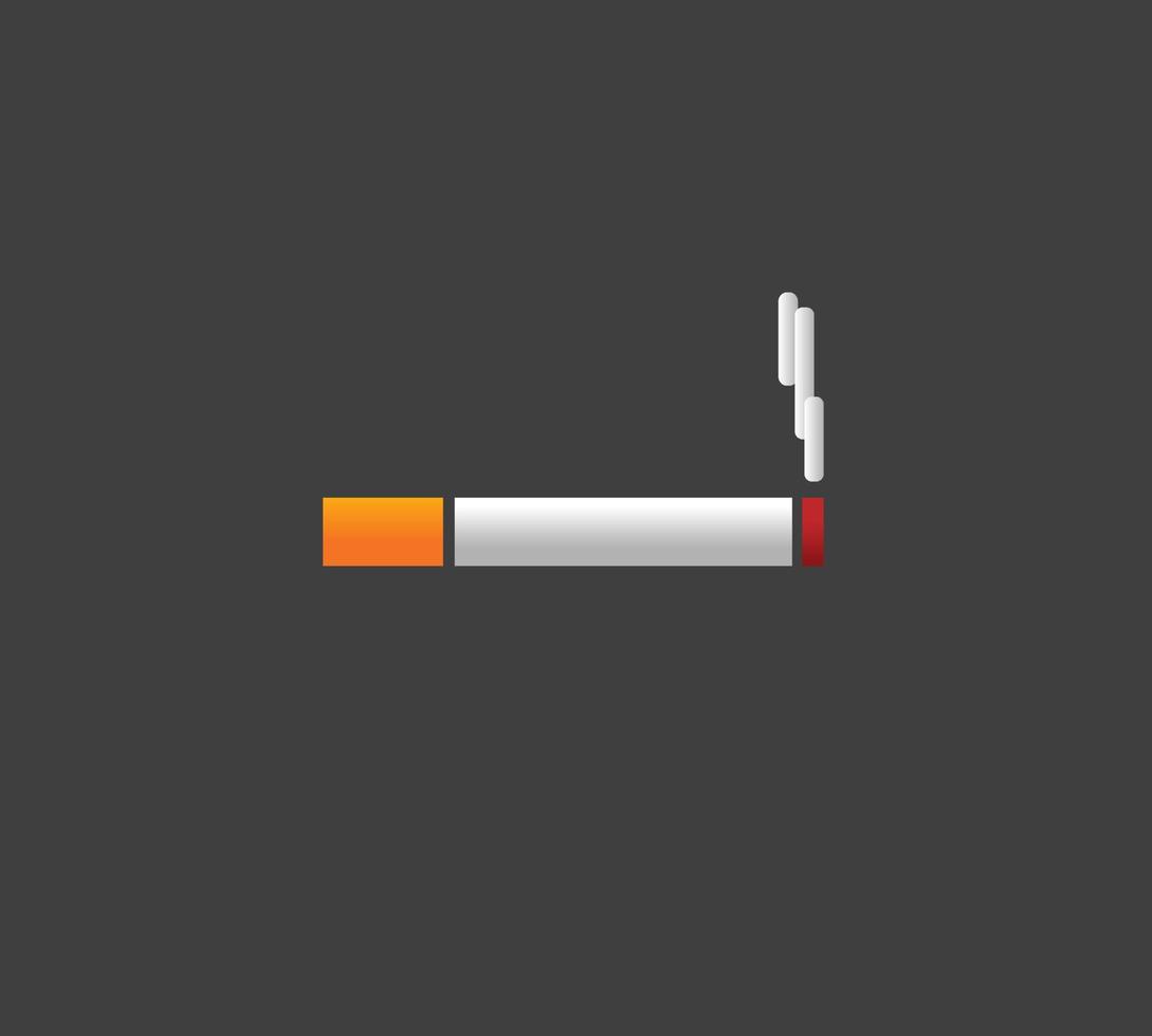 fumer l'icône de la cigarette. style design plat. illustration vectorielle vecteur