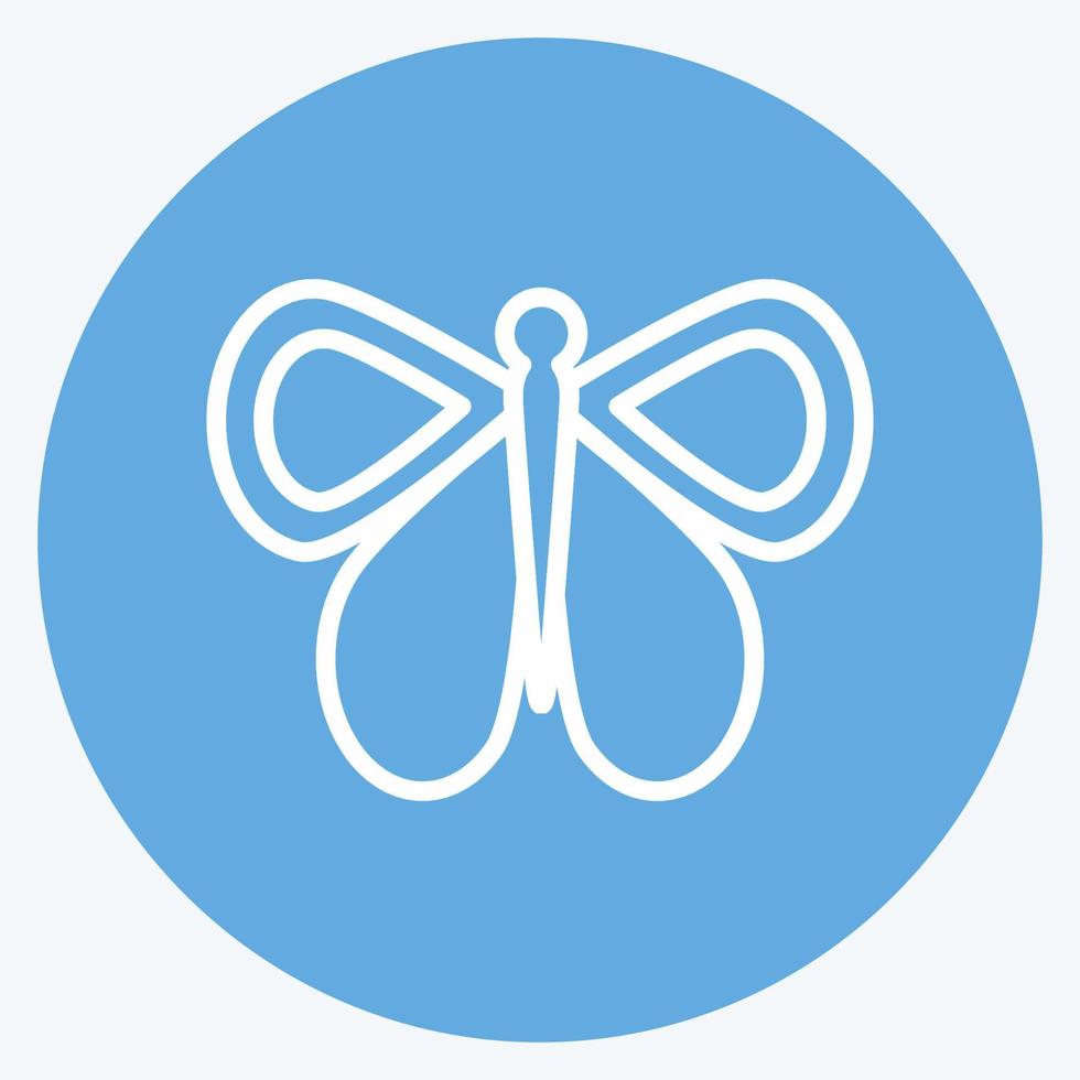 icône papillon 1. adapté au symbole animal. façon yeux bleus. conception simple modifiable. vecteur de modèle de conception. illustration de symbole simple