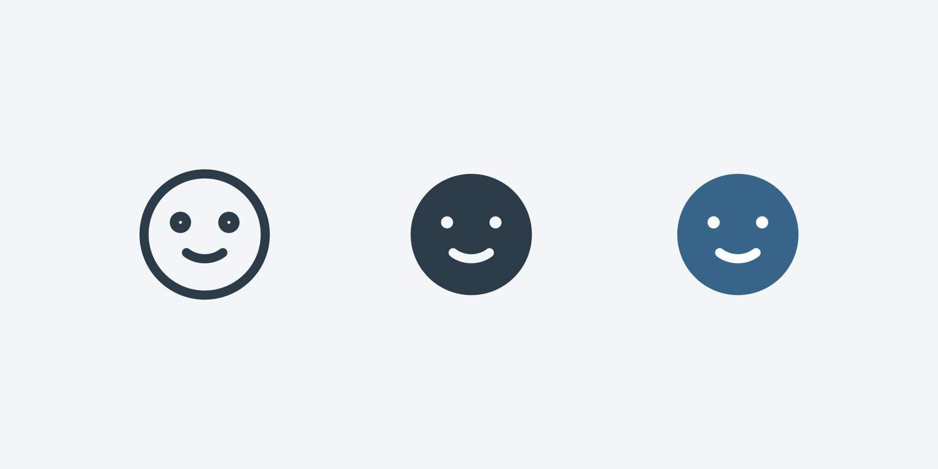 icône de vecteur heureux isolé pour les interfaces de conception Web et d'applications