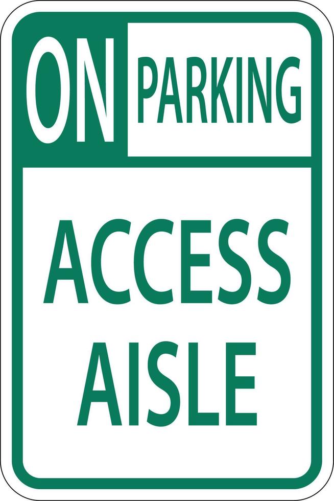 Panneau de stationnement accessible sur fond blanc vecteur