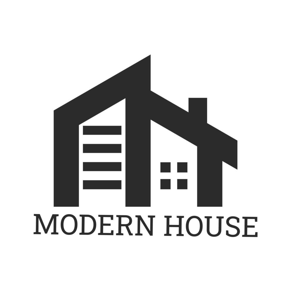 logo de la maison moderne vecteur