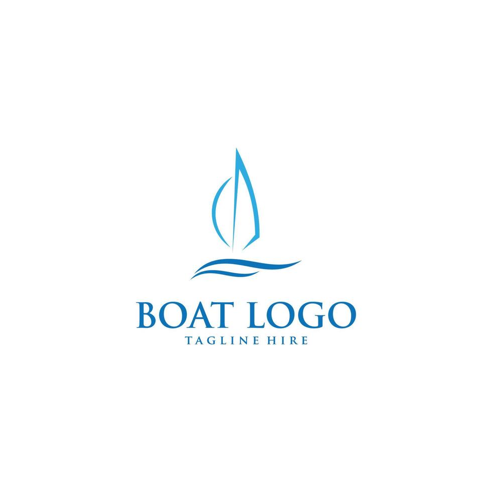 élément de marque graphique de vecteur de modèle de conception de logo de bateau.