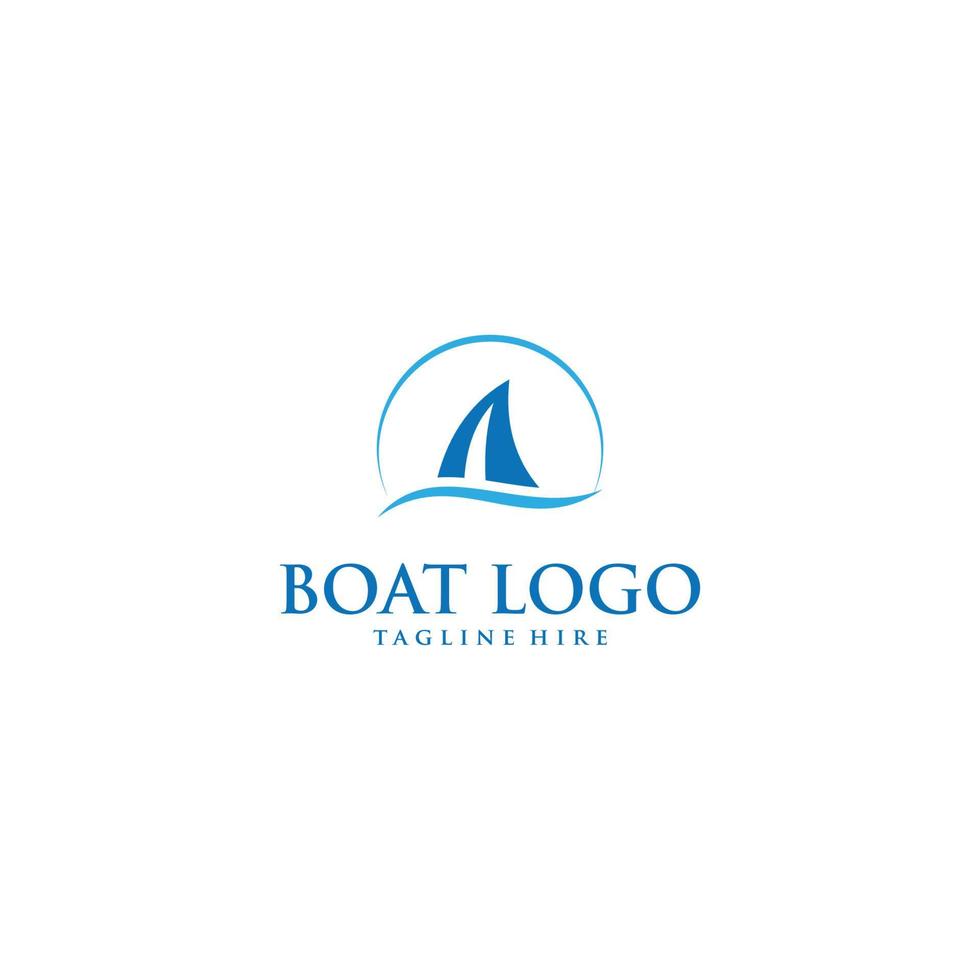 élément de marque graphique de vecteur de modèle de conception de logo de bateau.