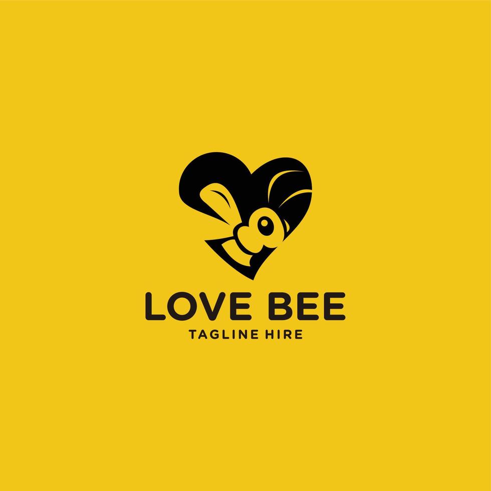 illustration de logo d'abeille, modèle de logo, amoureux des abeilles, logo communautaire. vecteur