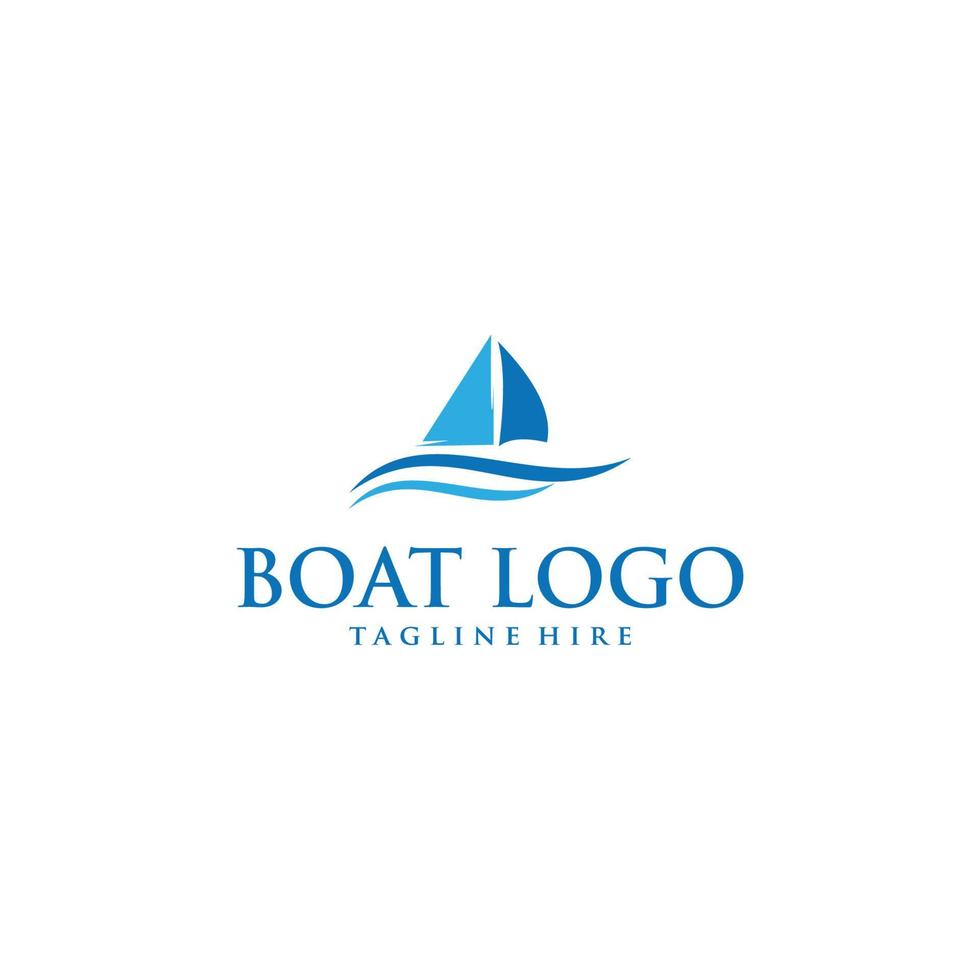 élément de marque graphique de vecteur de modèle de conception de logo de bateau.