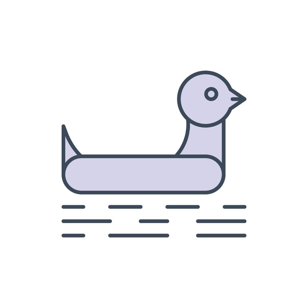 icône de jouet de canard de piscine vecteur