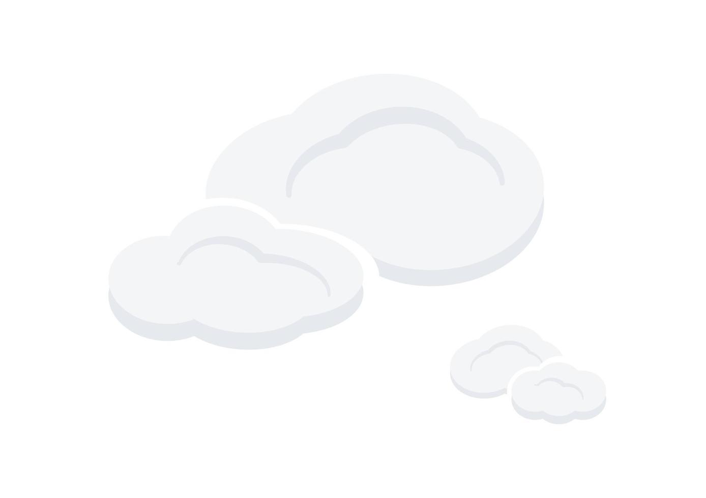 vecteur de nuage isolé sur fond blanc