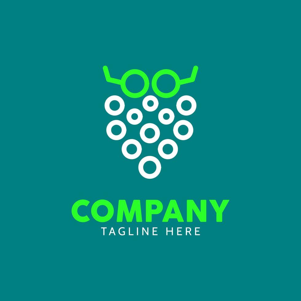 logo raisin vert pour entreprise vecteur