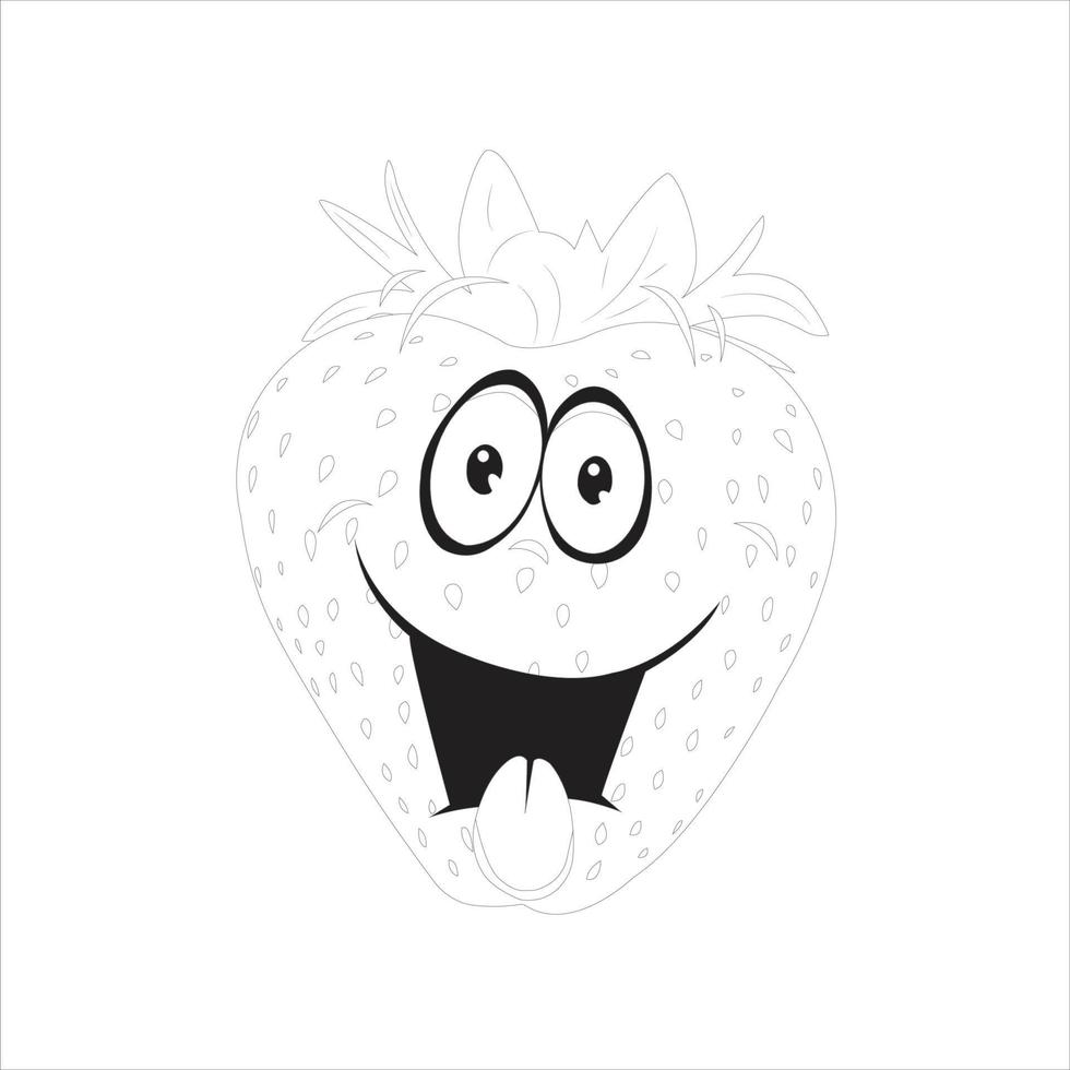 superbes pages de livre de coloriage de fruits pour enfants et adultes vecteur