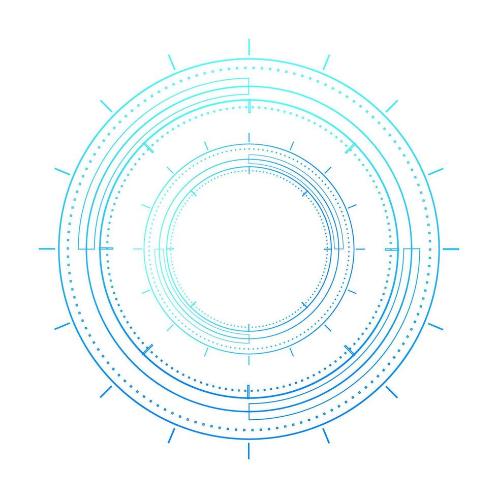 modèle abstrait de technologie futuriste, interfaces utilisateur virtuelles innovantes, hud, vecteur de fond de vitesse de flèche