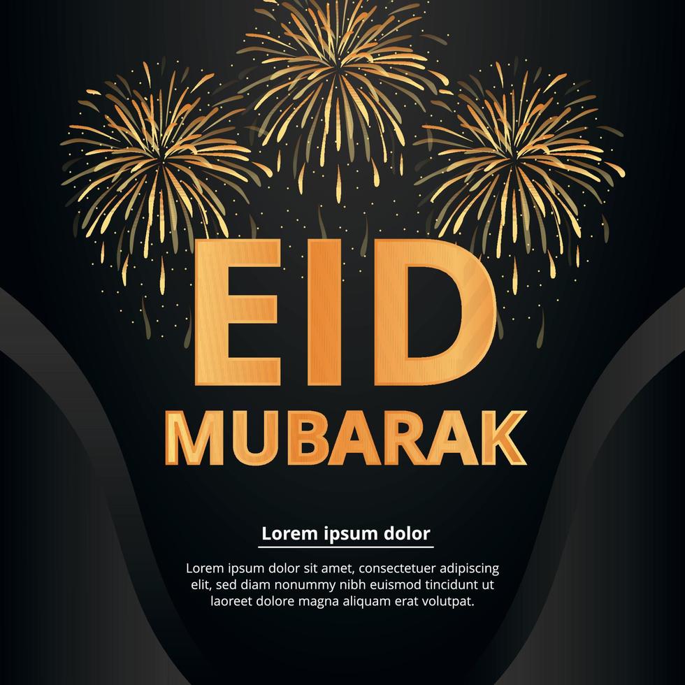 modèle de publication sur les réseaux sociaux eid mubarak vecteur