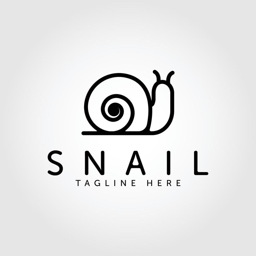 inspiration de conception de logo d'escargot d'art en ligne. illustration vectorielle vecteur