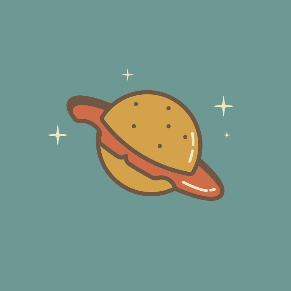 modèle de logo de hamburger de l'espace. illustration vectorielle vecteur