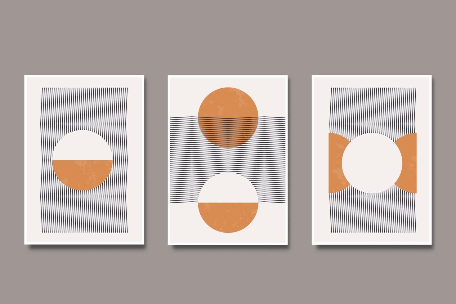 ensemble de collection de design de formes abstraites minimalistes modernes vecteur