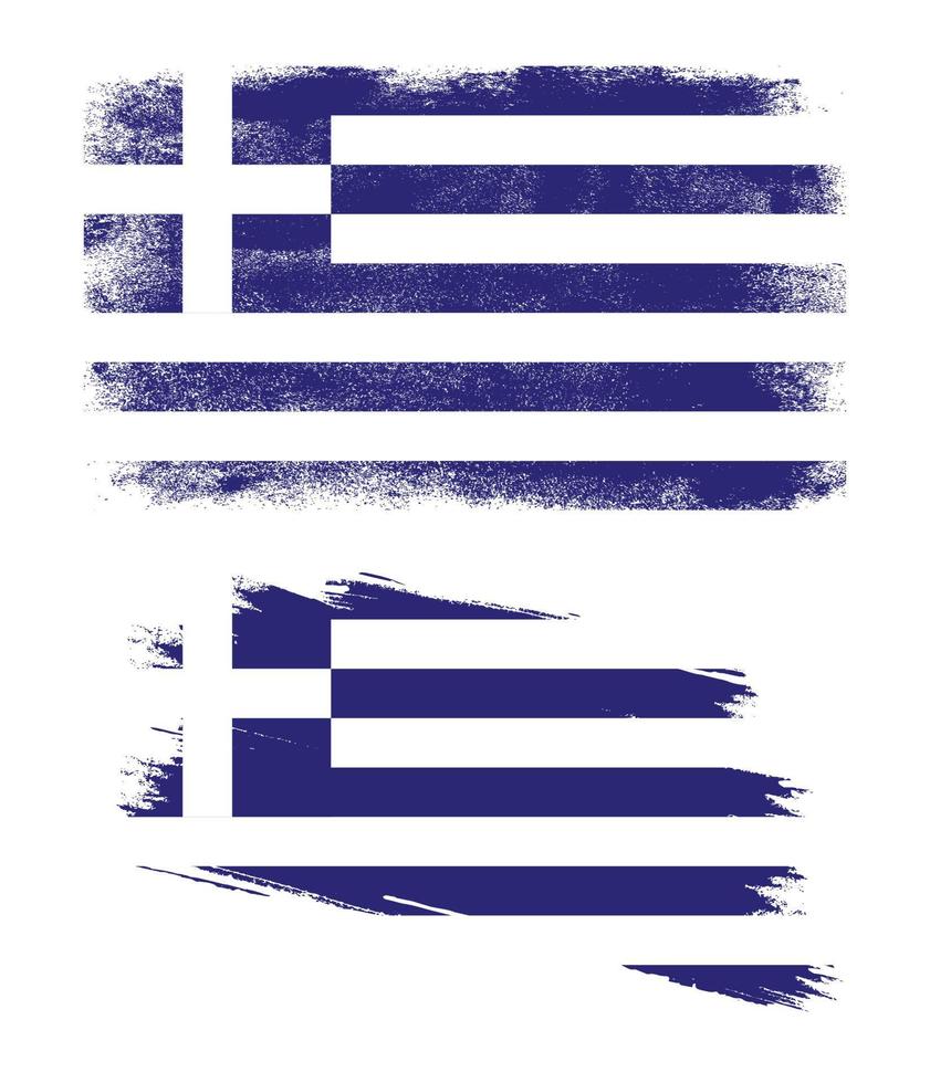 drapeau de la grèce dans le style grunge vecteur