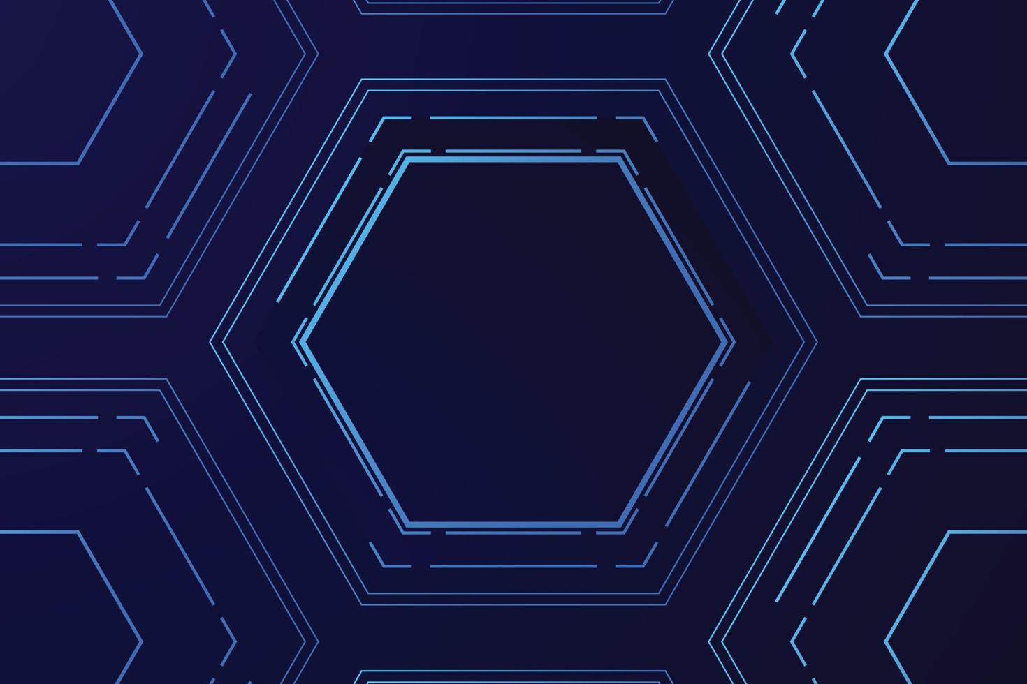 modèle futuriste hexagonal de science-fiction vectoriel, arrière-plan de la technologie future de l'innovation, vecteur