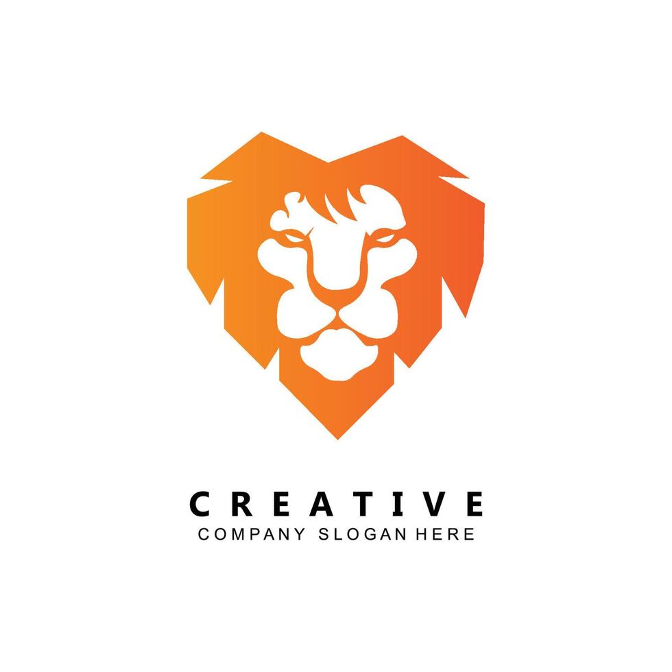 symbole du logo du roi lion vecteur