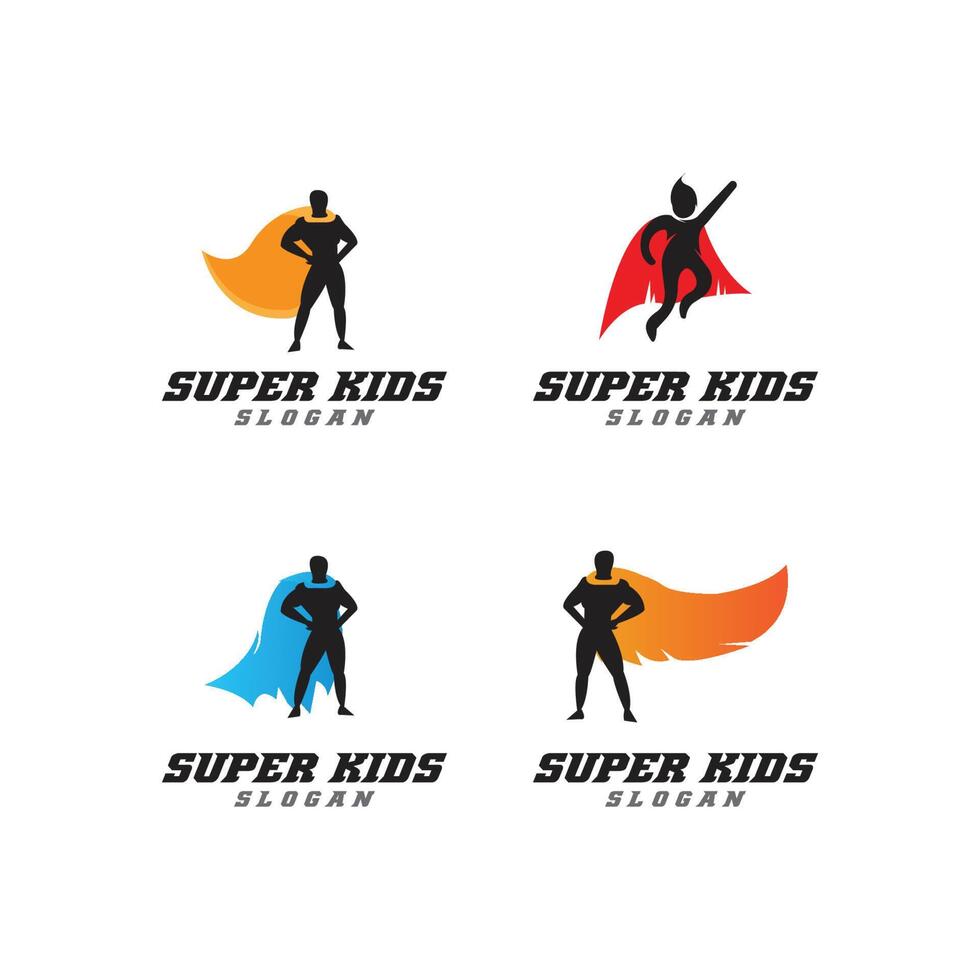 logo vectoriel simple icône super-héros pour enfants