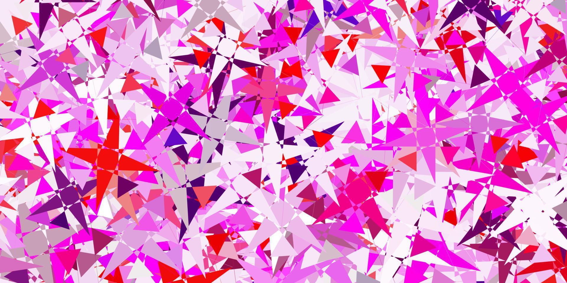 fond de vecteur violet clair, rose avec des triangles.