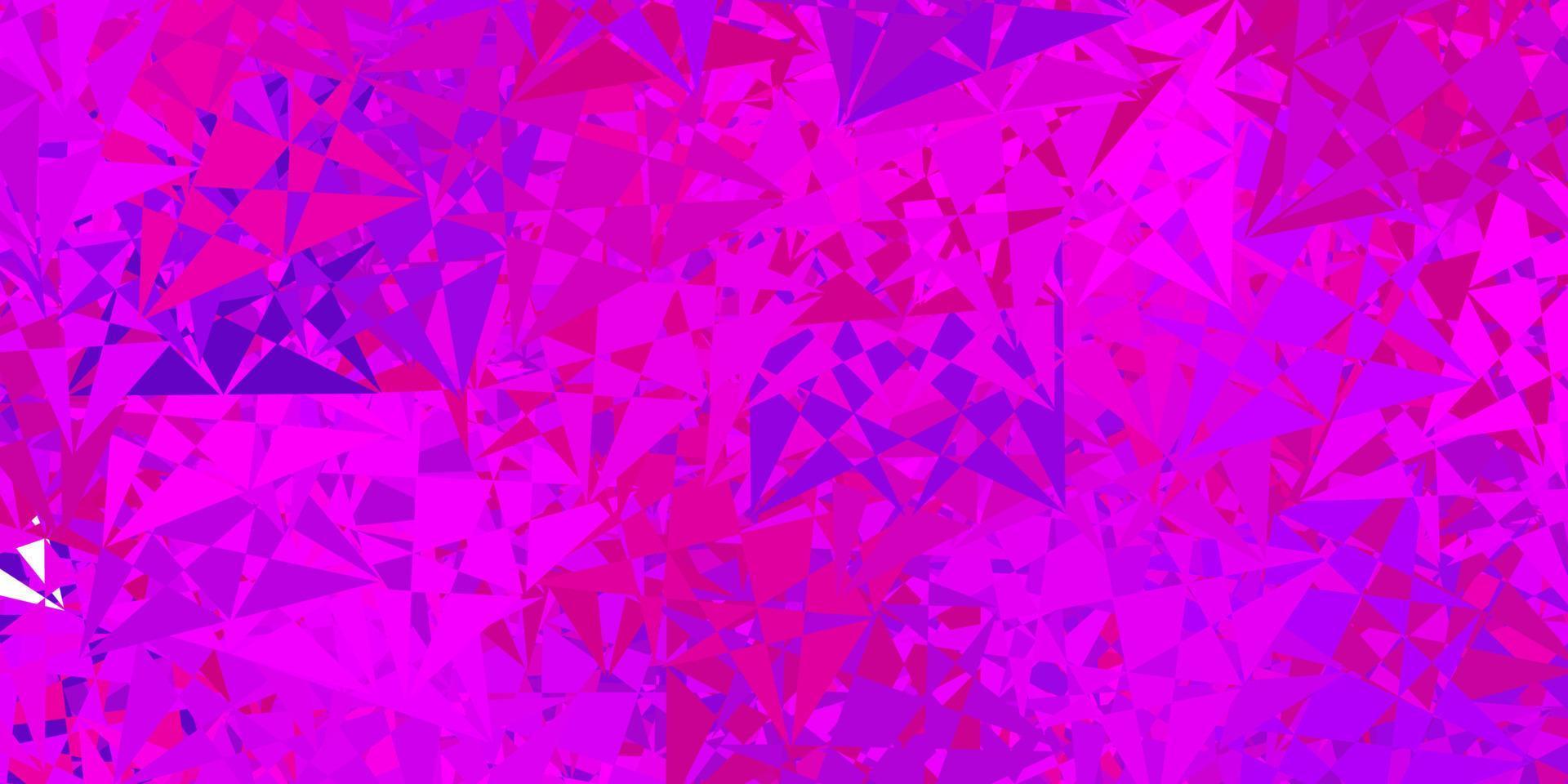 texture de vecteur rouge foncé avec des triangles aléatoires.