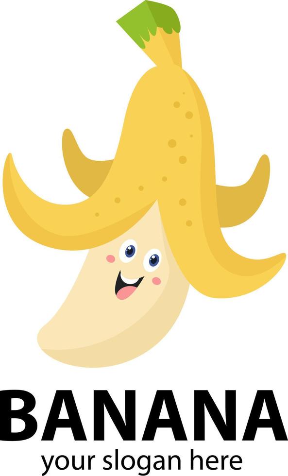 modèle de logo de coiffure banane abstraite vecteur