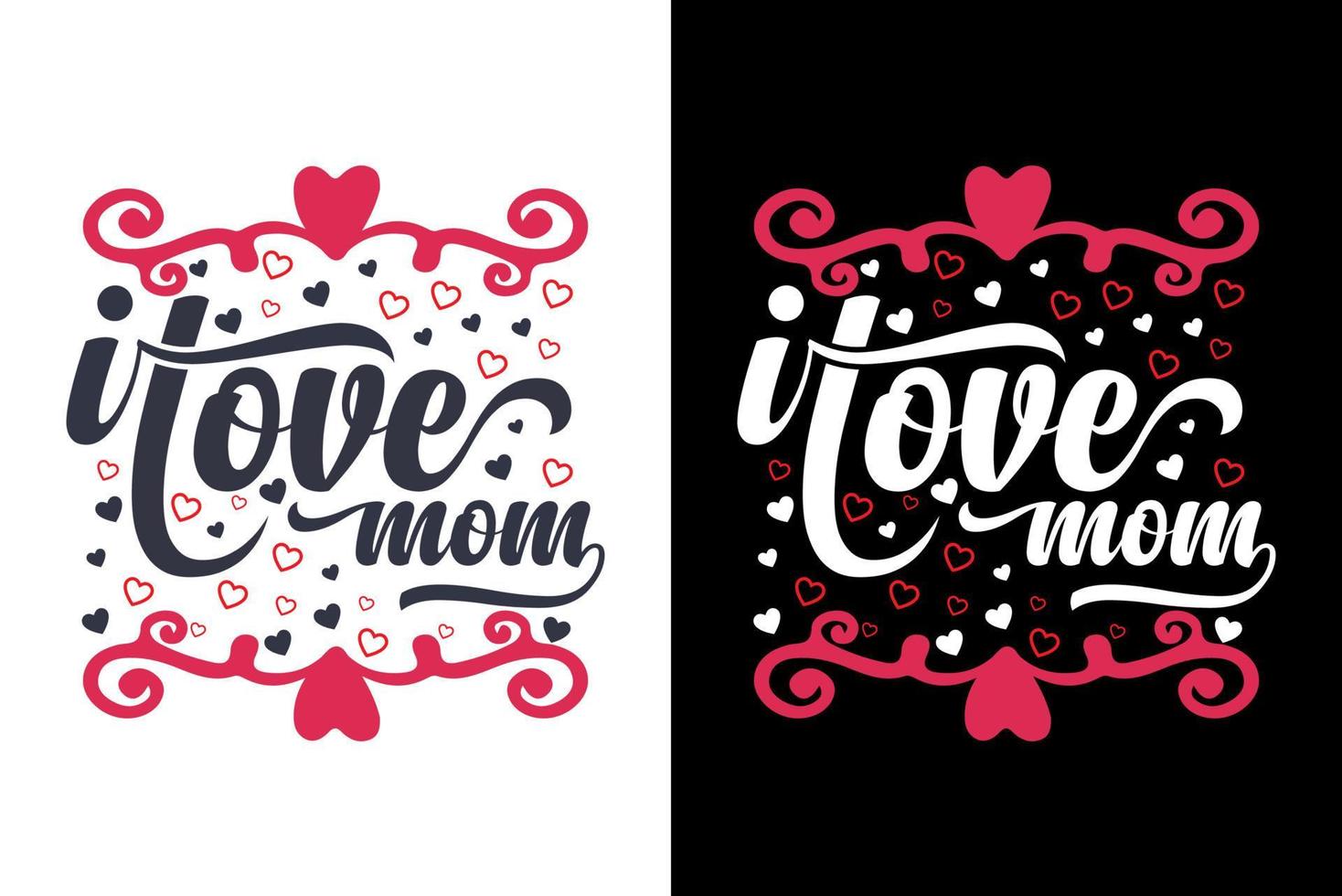 j'aime la conception de t-shirts de typographie de maman vecteur