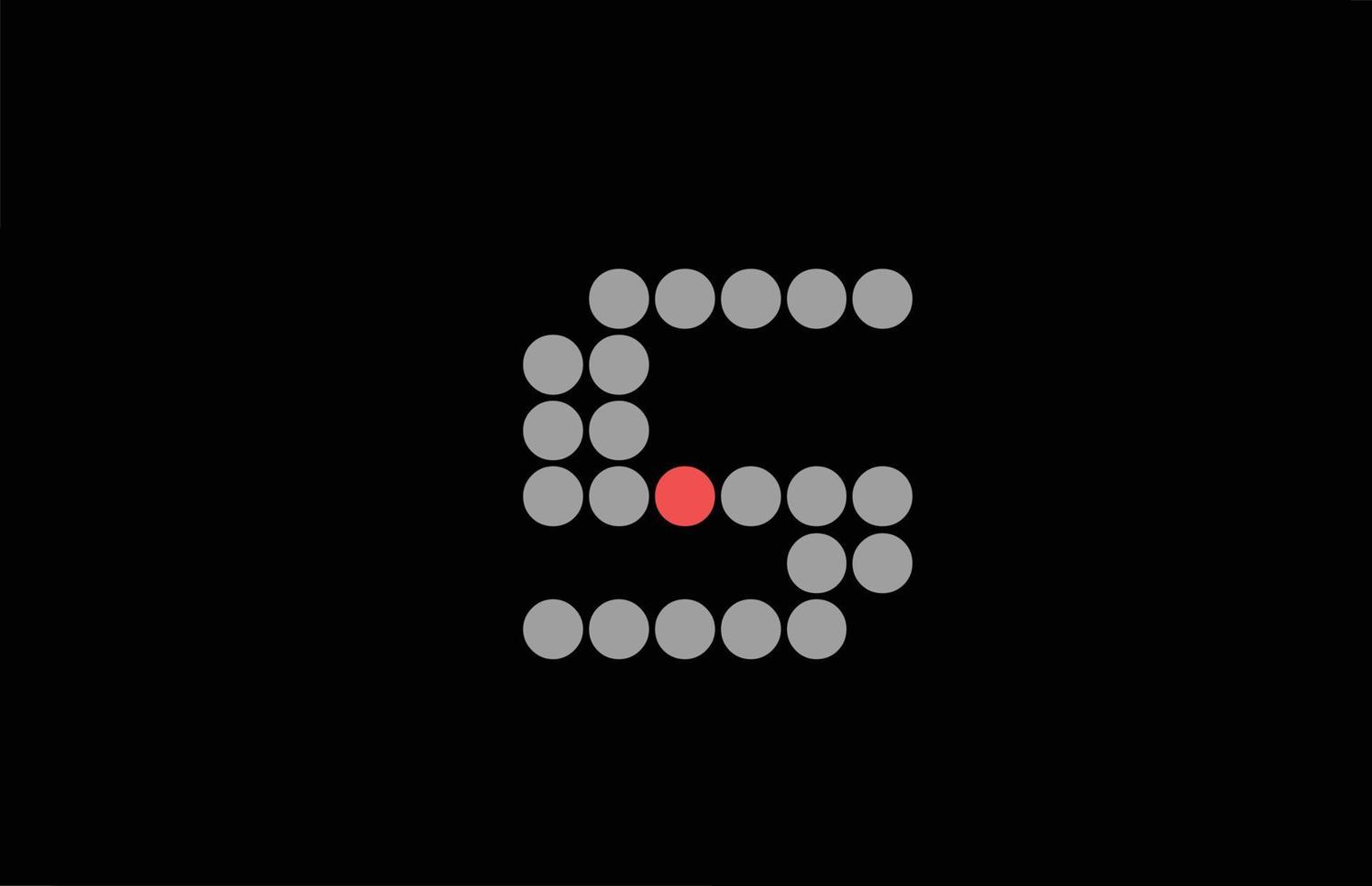 s pointillé rouge gris alphabet lettre icône logo design. modèle créatif pour entreprise et entreprise avec point vecteur