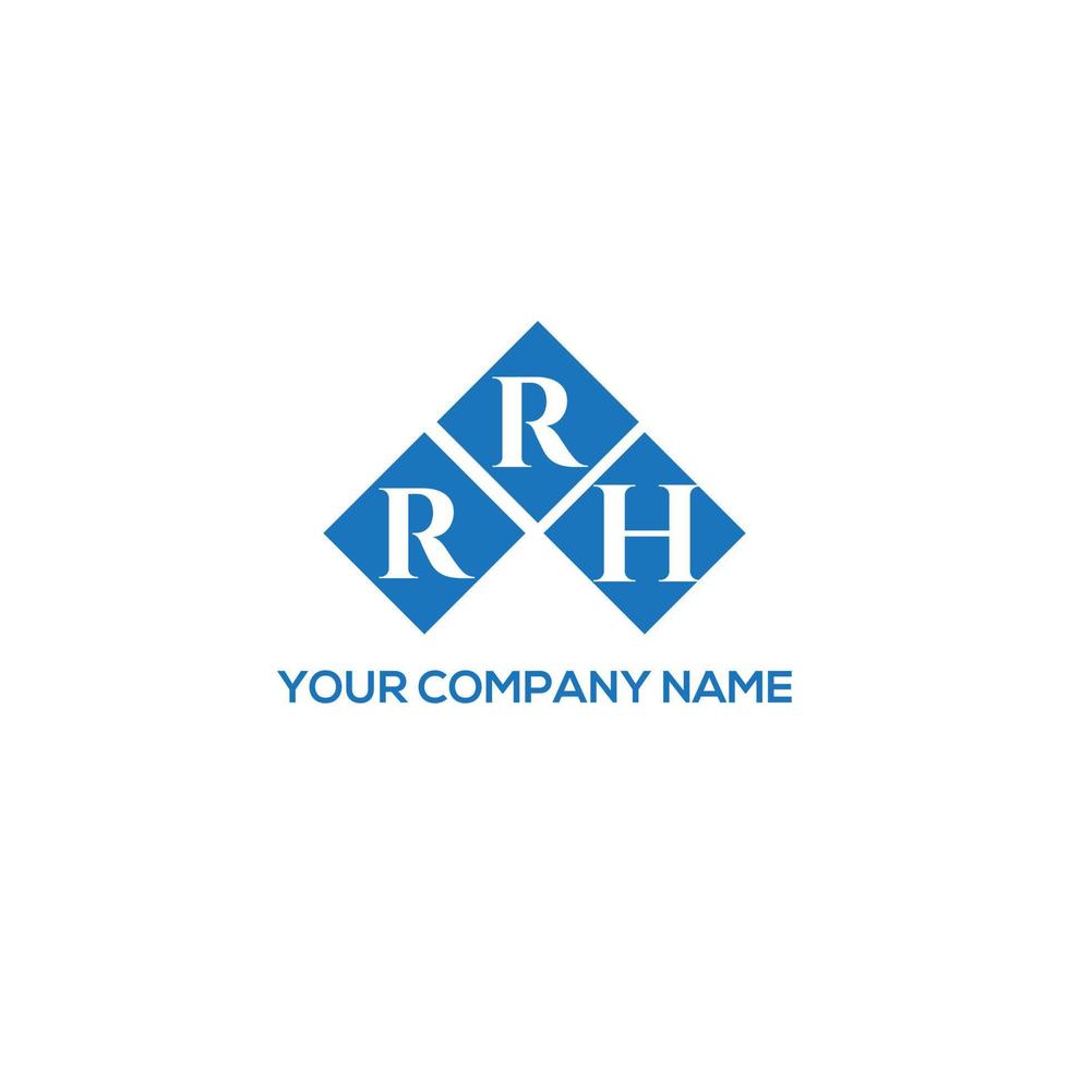 création de logo de lettre rrh sur fond blanc. concept de logo de lettre initiales créatives rrh. conception de lettre rrh. vecteur