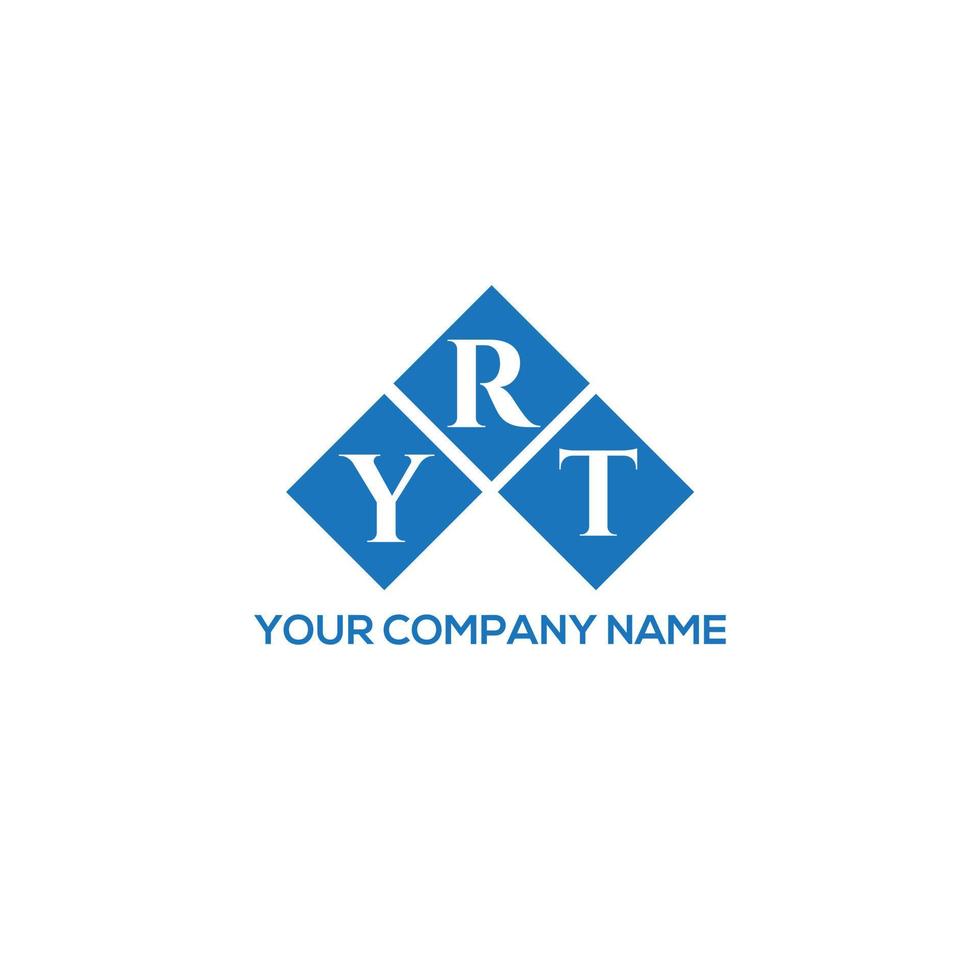 création de logo de lettre yrt sur fond blanc. concept de logo de lettre initiales créatives yrt. conception de lettre de votre année. vecteur