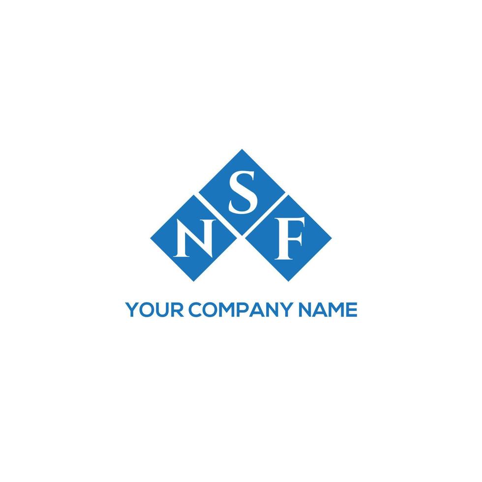 concept de logo de lettre initiales créatives nsf. conception de lettre nsf. création de logo de lettre nsf sur fond blanc. concept de logo de lettre initiales créatives nsf. conception de lettre nsf. vecteur