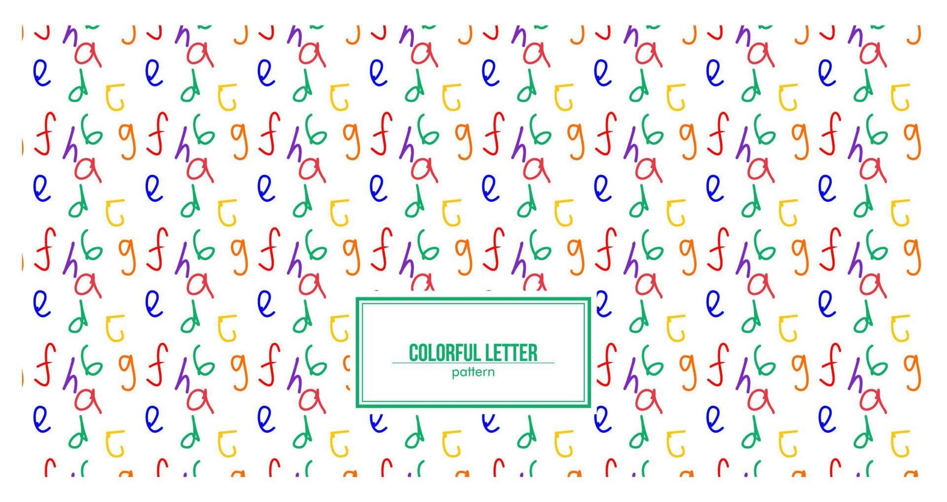 motif de lettres colorées avec les 7 premières lettres de l'alphabet vecteur