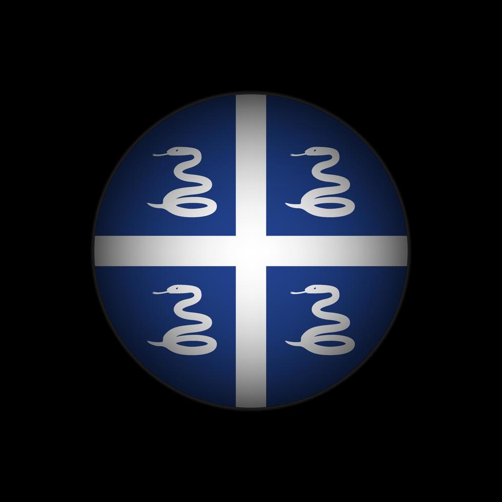pays martinique. drapeau martiniquais. illustration vectorielle. vecteur