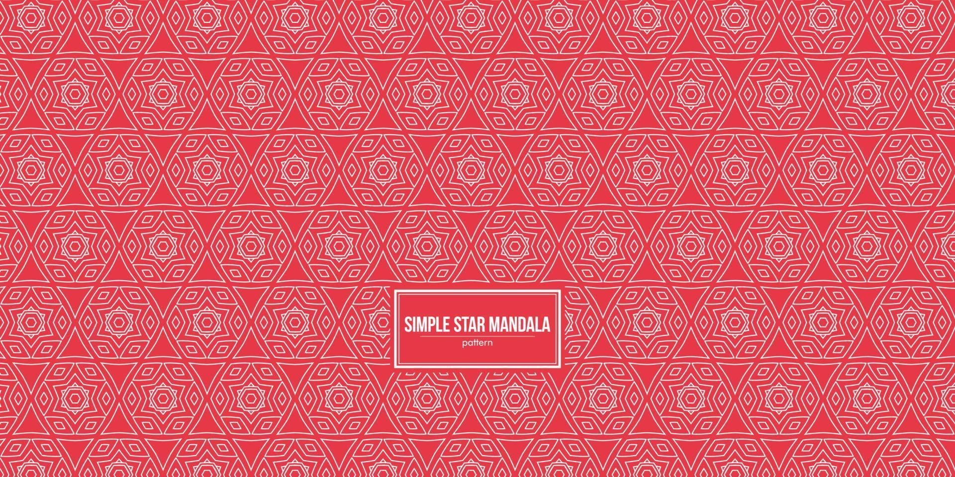 motif de mandala simple composé d'une forme d'étoile vecteur