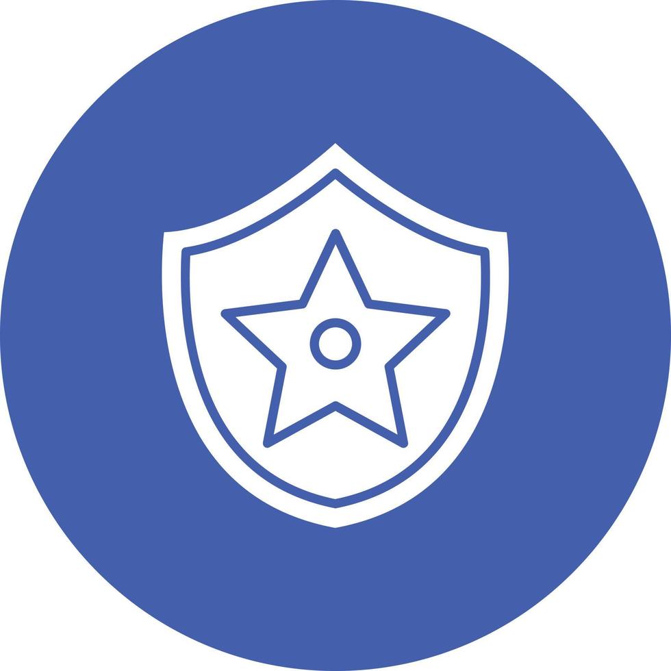 icône de fond de cercle de glyphe de shérif vecteur