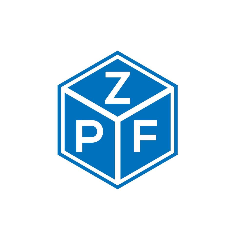 création de logo de lettre zpf sur fond blanc. concept de logo de lettre initiales créatives zpf. conception de lettre zpf. vecteur