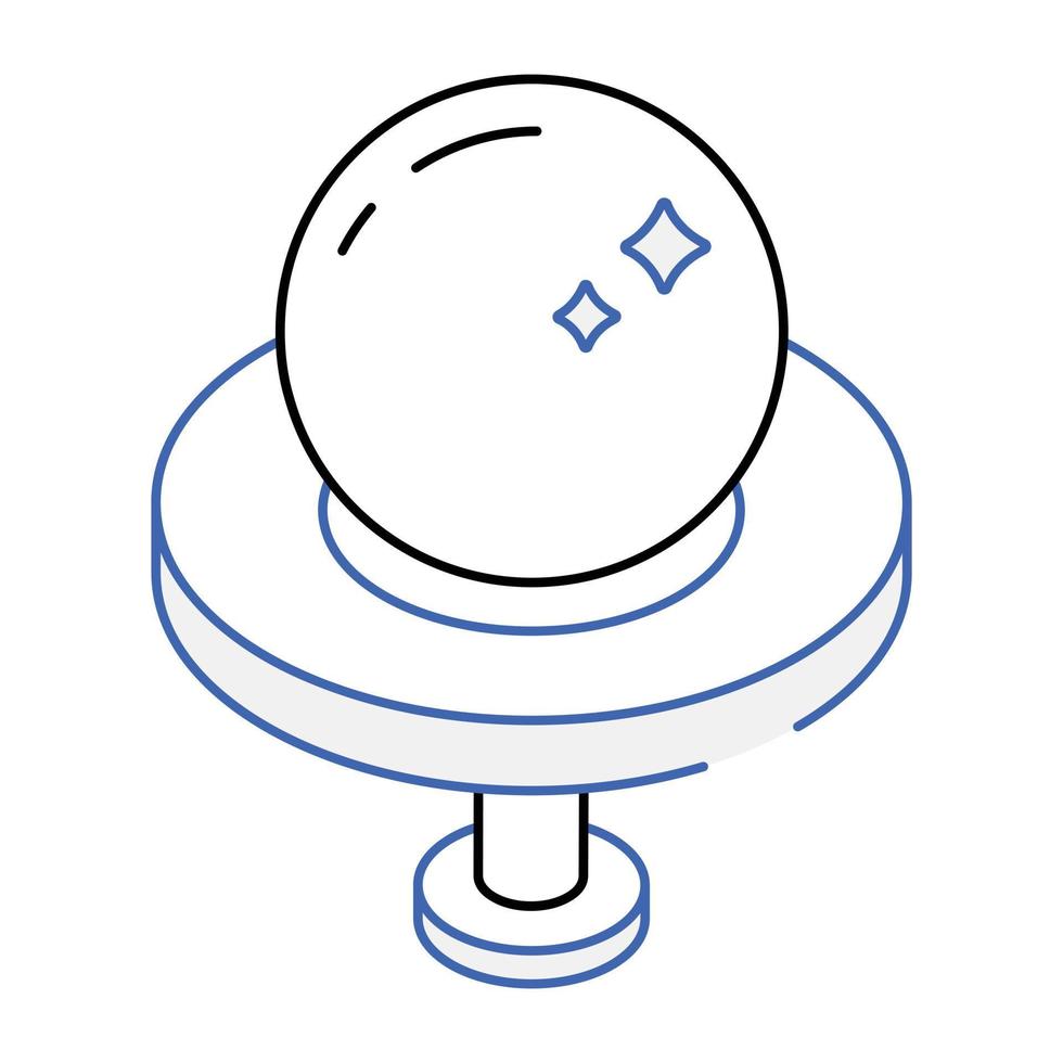 icône isométrique premium de boule magique vecteur
