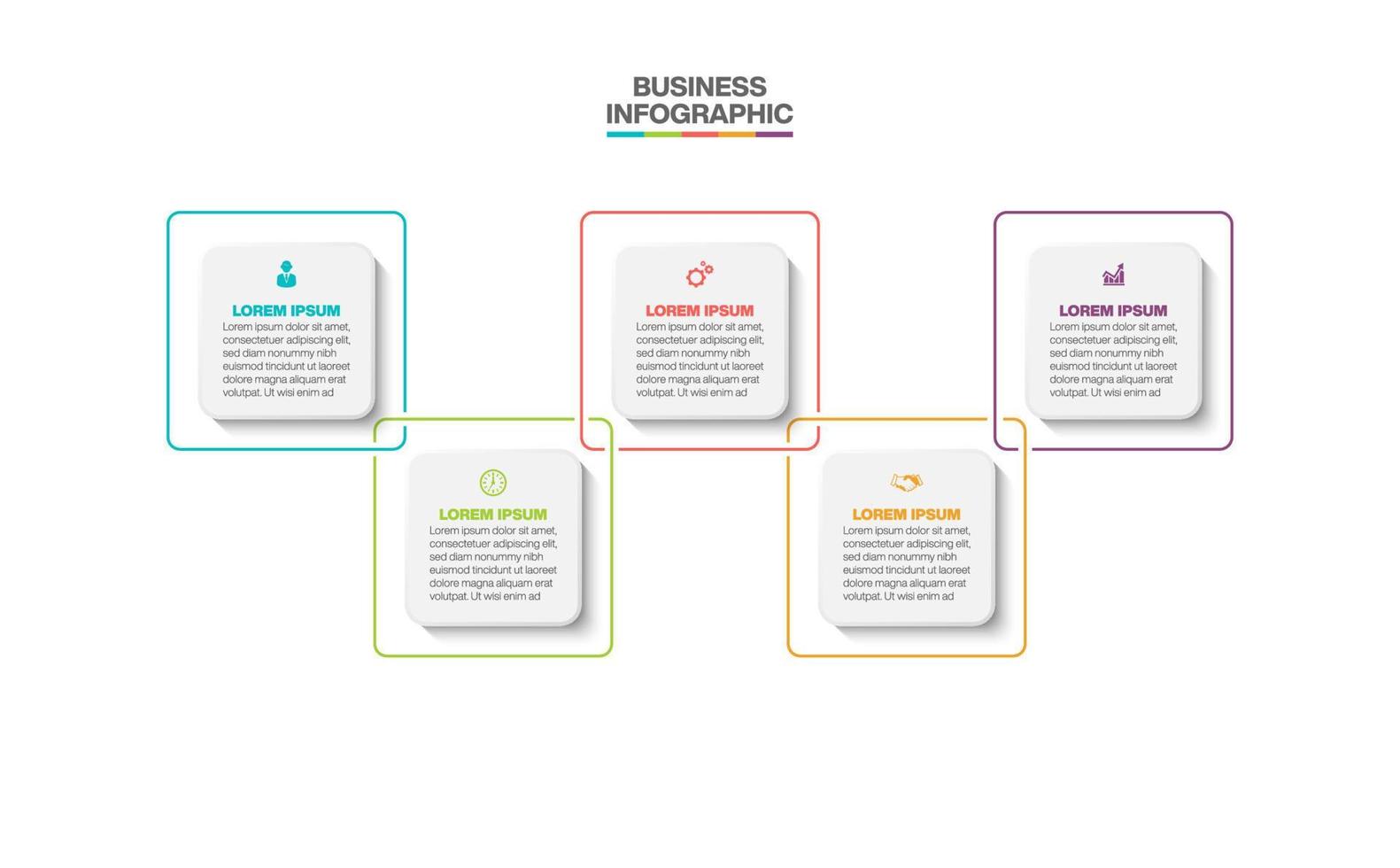 modèle d'infographie de présentation entreprise vecteur