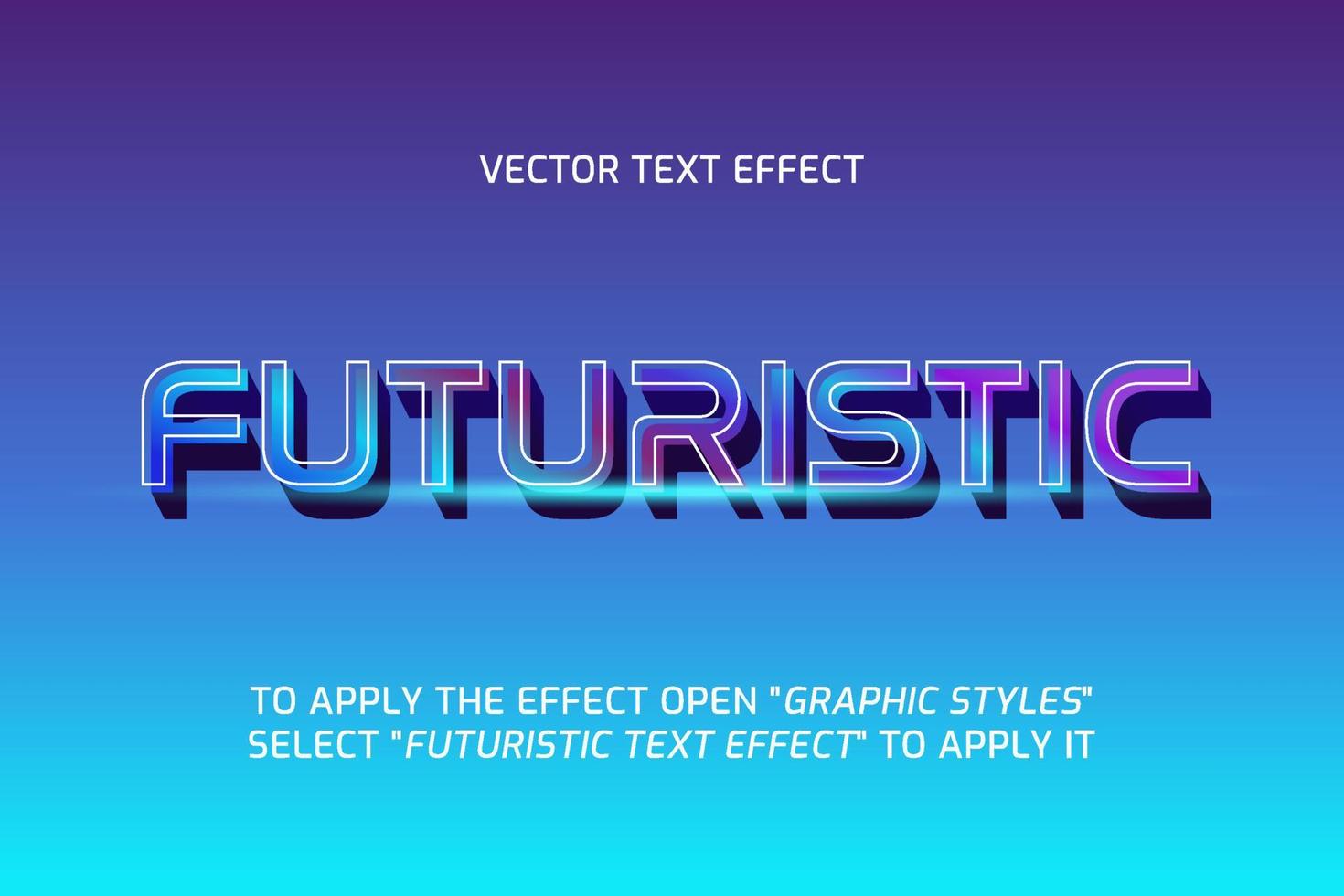 effet de texte futuriste entièrement modifiable vecteur