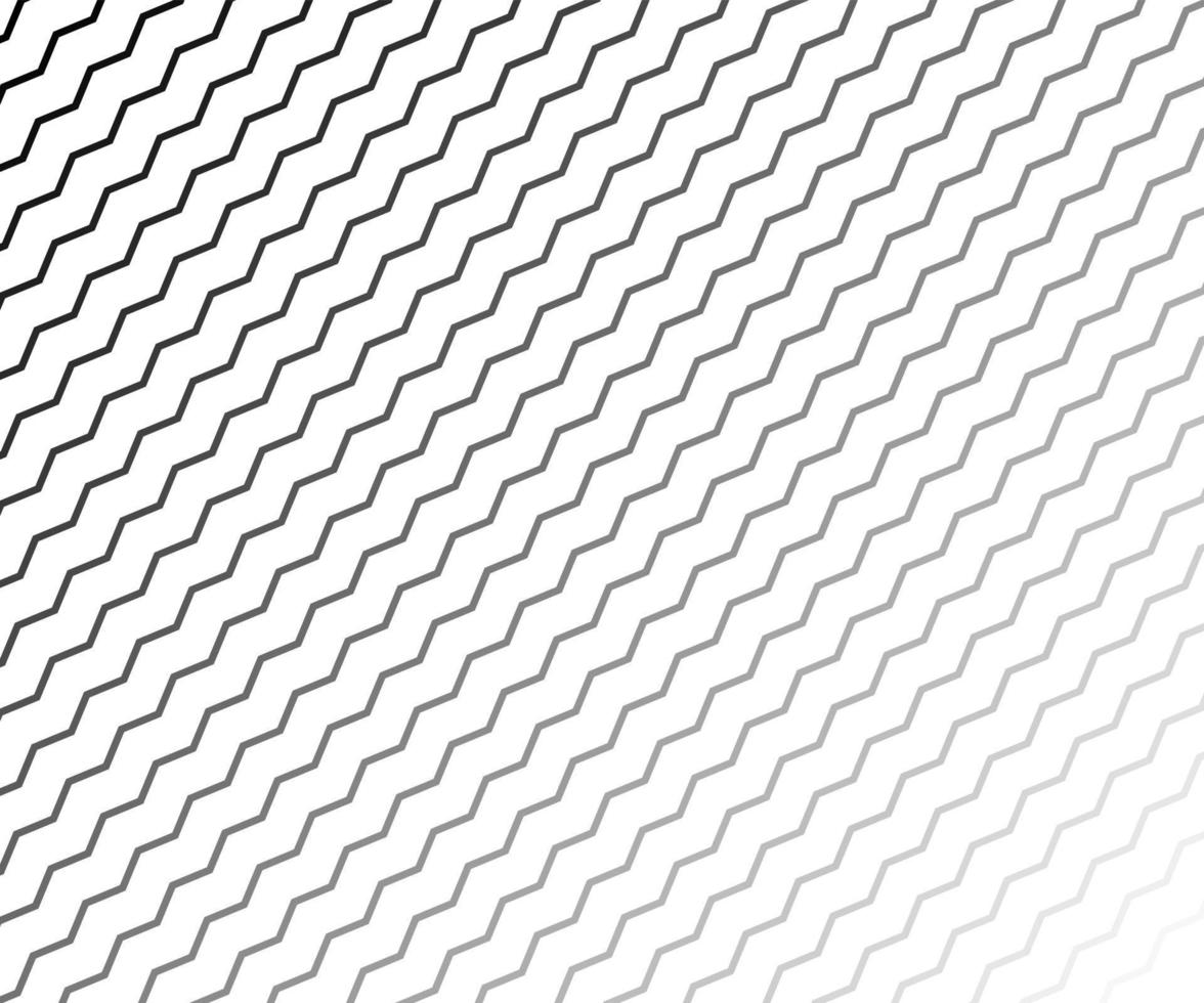 vague, motif de lignes en zigzag. ligne ondulée noire sur fond blanc. vecteur de texture - illustration