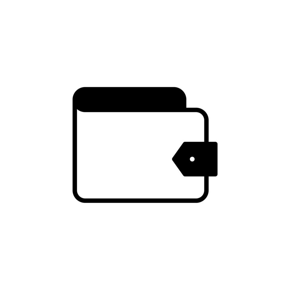 portefeuille, épargne, modèle de logo d'illustration vectorielle d'icône de ligne solide d'argent. adapté à de nombreuses fins. vecteur