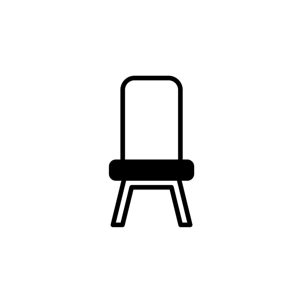 chaise, modèle de logo d'illustration vectorielle d'icône de ligne solide de siège. adapté à de nombreuses fins. vecteur