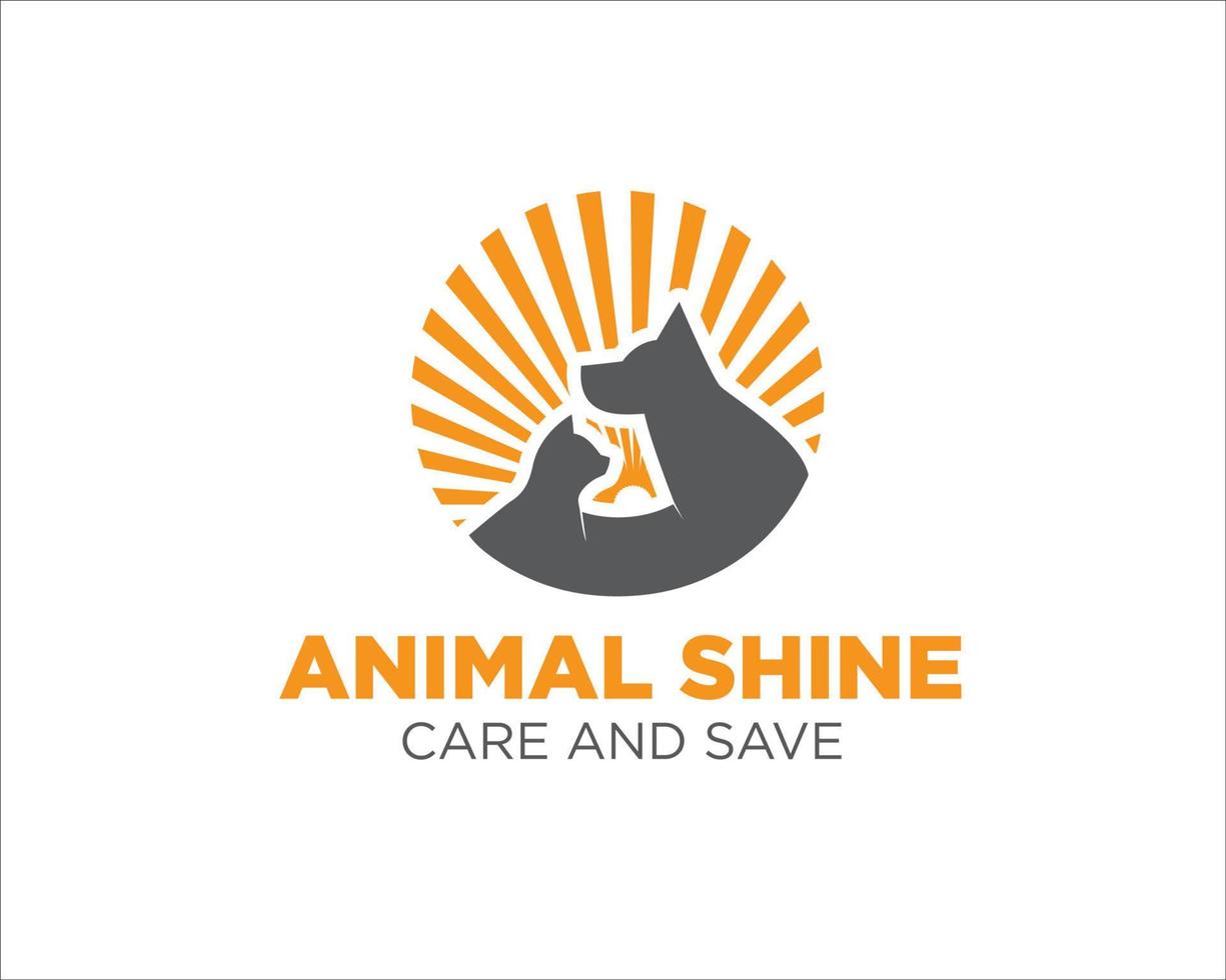 logo de soins pour animaux de compagnie conçoit icône et symbole vecteur minimaliste