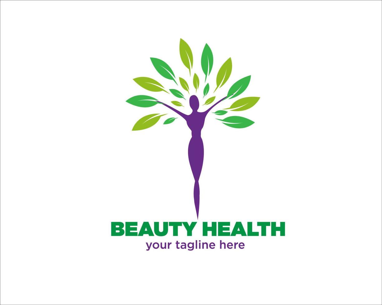 conceptions de logo beauté santé vecteur