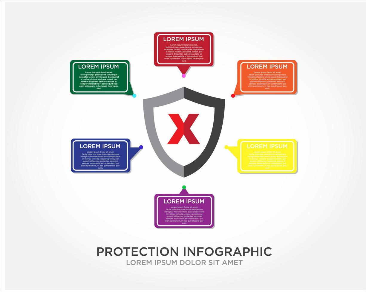 conceptions de logo de protection simple vecteur plat moderne