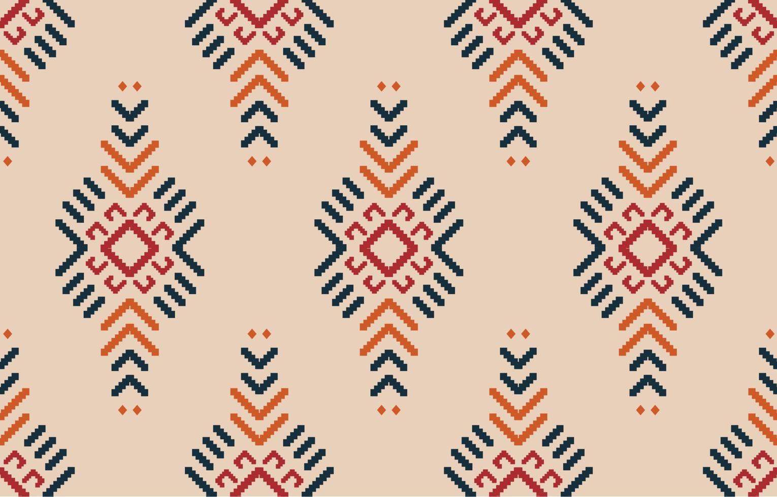 motif ethnique fait main frontière bel art. motif navajo sans couture dans le style tribal, folklorique, mexicain, péruvien, indien, asiatique, marocain, turc et ouzbek. impression d'ornement d'art géométrique aztèque. vecteur