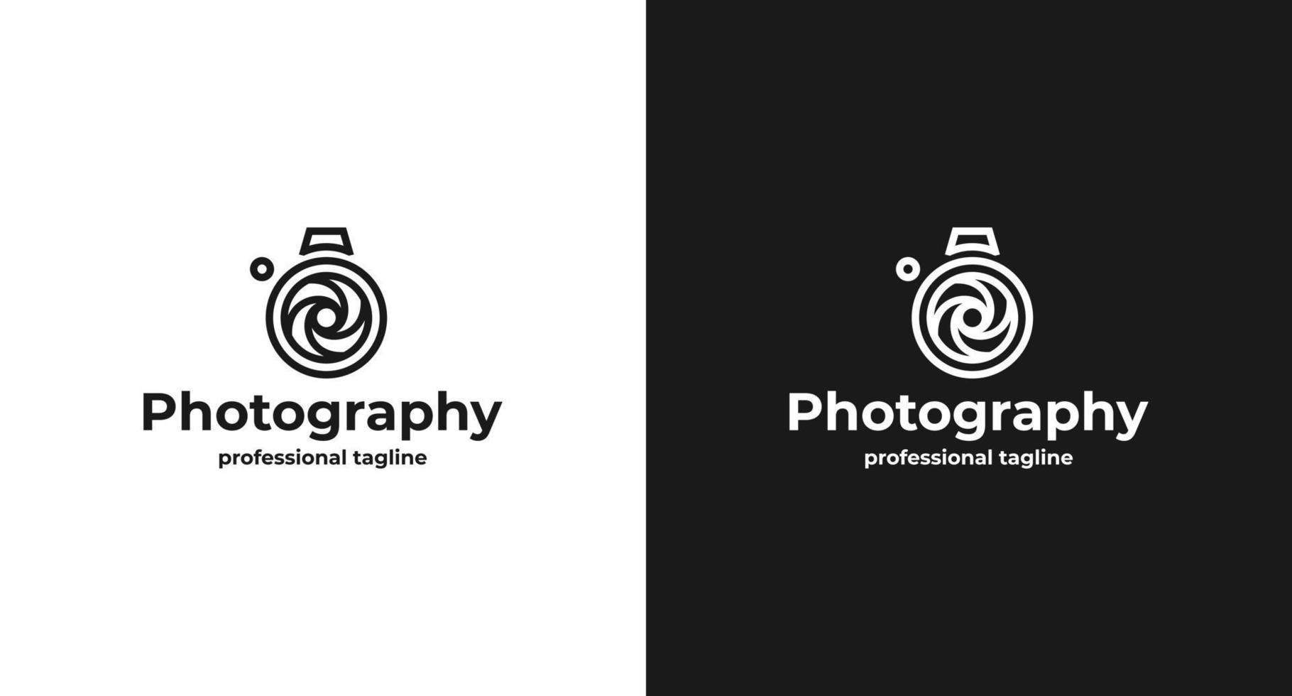 vecteur de conception de logo de photographie de caméra simple