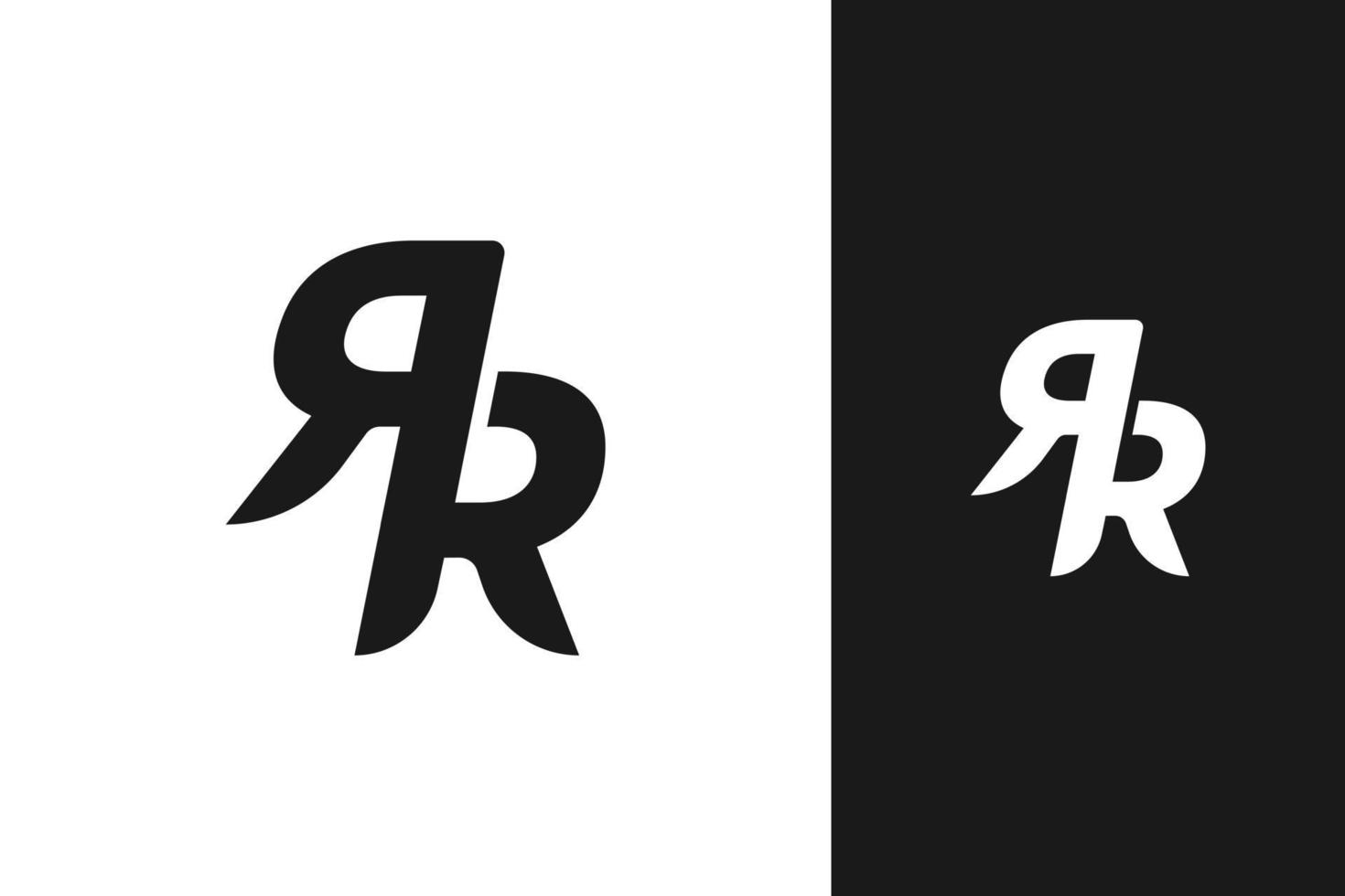 vecteur de conception de logo monogramme simple rr
