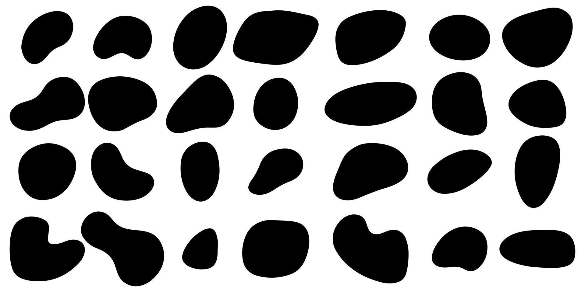 tache aléatoire, tache d'encre. blob organique, tache. motif rond géométrique organique blob aléatoire isolé sur fond blanc. illustration vectorielle. vecteur